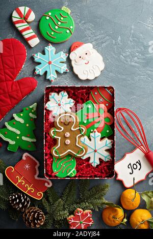 Natale pan di zenzero e lo zucchero i cookie Foto Stock