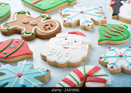 Natale pan di zenzero e lo zucchero i cookie Foto Stock