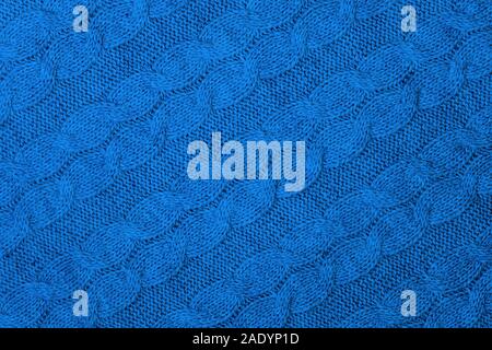 Colore blu 2020 iscrizione. Maglia texture blu. Concetto di colori. Foto Stock
