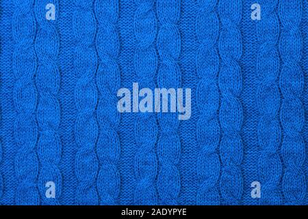 Colore blu 2020 iscrizione. Maglia texture blu. Concetto di colori. Foto Stock