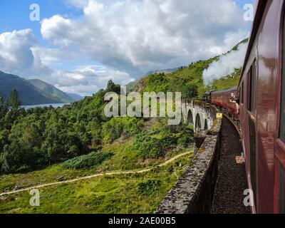 Sul Treno A Vapore Jacobite Foto Stock