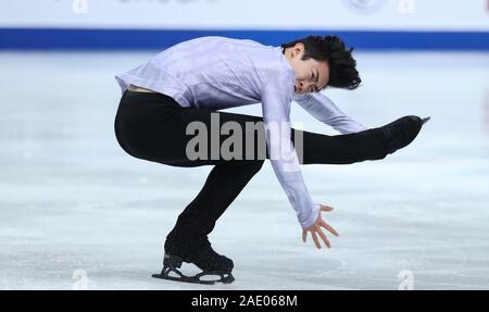 Torino, Italia. 5 Dic, 2019. Nathan Chen di gli Stati Uniti compete durante gli uomini di breve programma presso l'ISU Grand Prix di Pattinaggio di Figura Final 2019 a Torino, Italia, Dicembre 5, 2019. Credito: Cheng Tingting/Xinhua/Alamy Live News Foto Stock