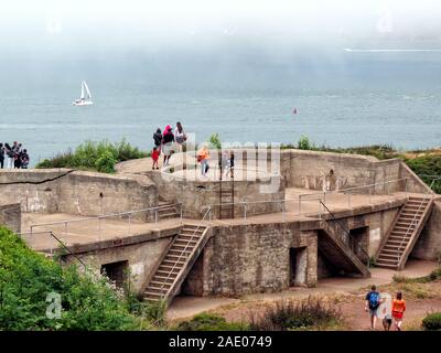 Le fortificazioni a Bakers Spiaggia San Francisco Foto Stock