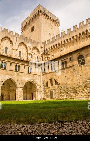 Palais des Papes Avignon Francia Foto Stock