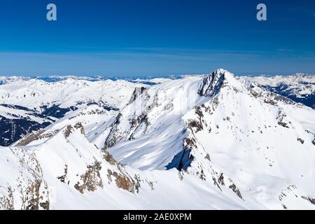 Il ghiacciaio di Hintertux in inverno, Tirolo, Austria Foto Stock