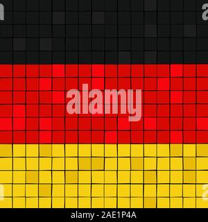 Card stunt o mosaico bandiera della Germania. Illustrazione Vettoriale