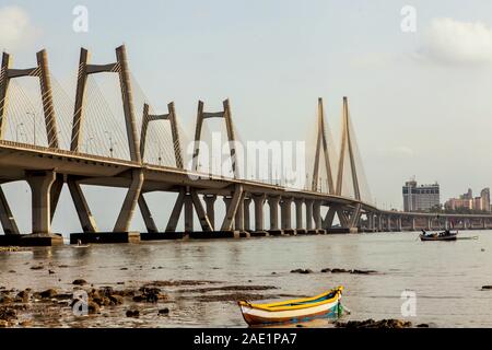 Collegamento del mare, Koliwada, Worli, Mumbai, Maharashtra, India, Asia Foto Stock
