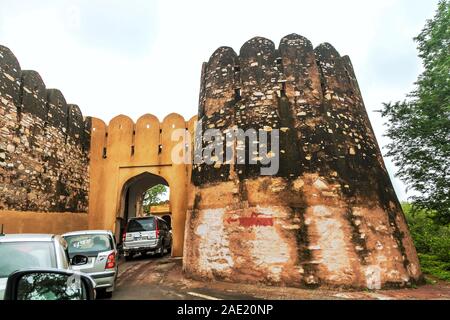 Nahargarh Fort cancello di ingresso, Jaipur, Rajasthan, India, Asia Foto Stock