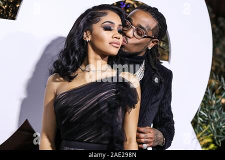 West Hollywood, Stati Uniti. 05 Dic, 2019. WEST HOLLYWOOD, Los Angeles, California, Stati Uniti d'America - 05 dicembre: Saweetie Quavo e arrivare al 2019 GQ uomini dell'anno partito svoltasi presso la West Hollywood Hotel edizione su dicembre 5, 2019 in West Hollywood, Los Angeles, California, Stati Uniti. (Foto di Xavier COLLIN/Image Press Agency) Credito: Image Press Agency/Alamy Live News Foto Stock