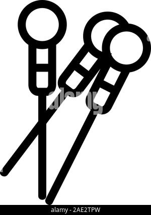 Icona di agopuntura vettore. Isolate il simbolo di contorno illustrazione Illustrazione Vettoriale