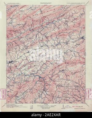 USGS TOPO Map Tennessee VA Abingdon 188829 1911 125000 Il restauro Foto Stock