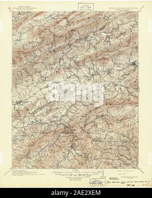 USGS TOPO Map Tennessee VA Abingdon 188836 1911 125000 Il restauro Foto Stock