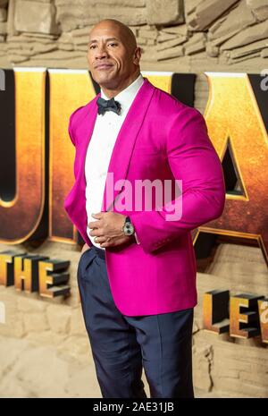 Londra, Inghilterra - 05 dicembre: Dwayne Johnson assiste il Regno Unito Premiere di 'Jumanji: il livello successivo all' Odeon IMAX Waterloo il 5 dicembre 2019 in Lond Foto Stock