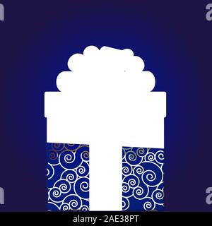 Natale bift scatola con nastro dorato Illustrazione Vettoriale