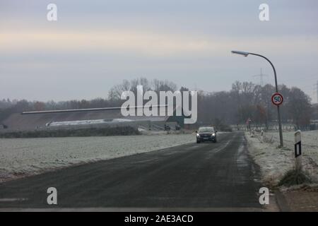 Rhade, Dorsten, lunedì 2 dicembre 2019: veduta della città sullo sfondo di alta qualità Foto Stock