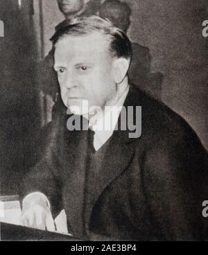 Vidkun Abraham Lauritz Jonssøn Quisling (1887 - 1945) era un norvegese ufficiale militare e politico che nominalmente a capo del governo della Norvegia du Foto Stock