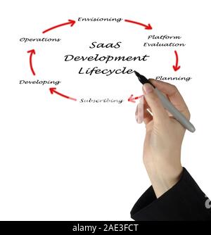 Il Saas per il ciclo di vita di sviluppo Foto Stock