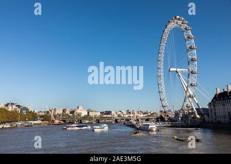 London Eye, London, England, Regno Unito Foto Stock