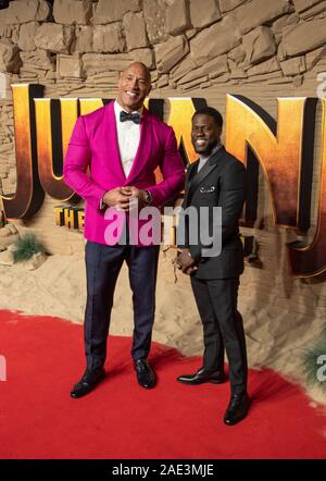 Londra, Inghilterra - 05 dicembre: Dwayne Johnson e Kevin Hart frequentare il Regno Unito Premiere di 'Jumanji: il livello successivo all' Odeon IMAX Waterloo il 5 dicembre Foto Stock