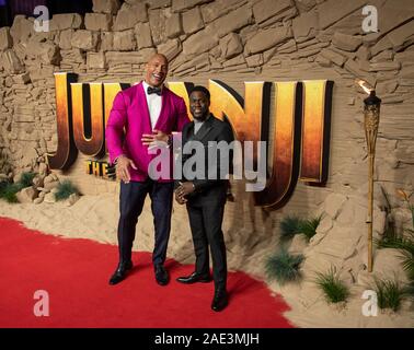 Londra, Inghilterra - 05 dicembre: Dwayne Johnson e Kevin Hart frequentare il Regno Unito Premiere di 'Jumanji: il livello successivo all' Odeon IMAX Waterloo il 5 dicembre Foto Stock