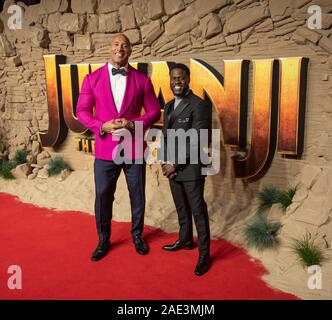 Londra, Inghilterra - 05 dicembre: Dwayne Johnson e Kevin Hart frequentare il Regno Unito Premiere di 'Jumanji: il livello successivo all' Odeon IMAX Waterloo il 5 dicembre Foto Stock