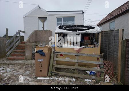 Jaywick, un fatiscente Essex località balneare Tendring vicino a Clacton-on-Sea che è stata individuata in una relazione ufficiale come gli indigenti area dell'Inghilterra. Foto Stock