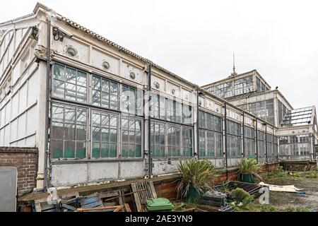 Winter Gardens, edificio abbandonato sul fronte mare, South Beach Parade, Great Yarmouth, Norfolk, Inghilterra, Regno Unito Foto Stock