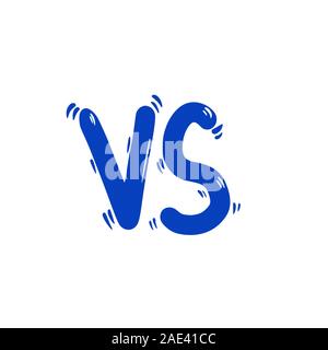 Rispetto al segno isolato. VS simbolo. Decorativo elemento di battaglia con caratteri. Modello per un banner per la concorrenza. Illustrazione Vettoriale. Illustrazione Vettoriale