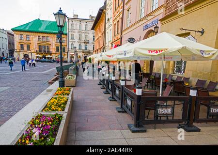 Maly Rynek Area Cracovia Polonia Unione europea Europa orientale Città Foto Stock