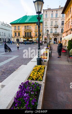 Maly Rynek Area Cracovia Polonia Unione europea Europa orientale Città Foto Stock