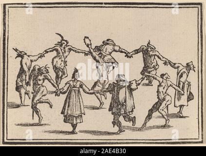 La danza; 1621data Edouard Eckman dopo Jacques Callot, la danza, 1621 Foto Stock