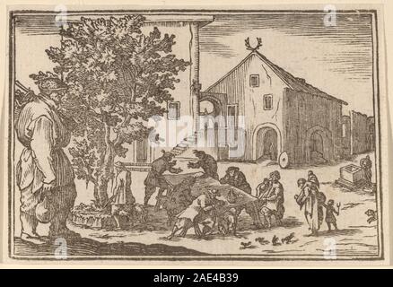 Taverna; 1621data Edouard Eckman dopo Jacques Callot, taverna, 1621 Foto Stock