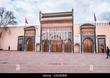 Palais Royal Dar El Makhzen a Fez, Marocco Foto Stock