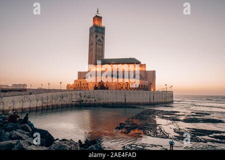 Moschea di Hassan II a Casablanca, Marocco Foto Stock