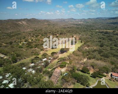 Golf club in Nicaragua antenna fuco vista sulla giornata di sole Foto Stock