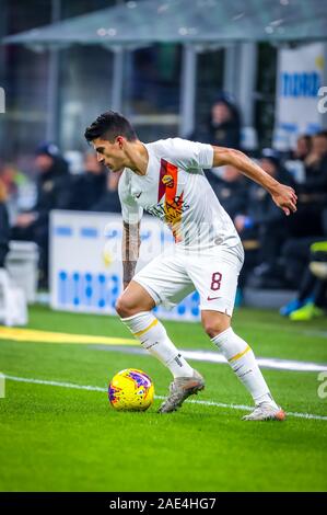 Milano, Italia. 6 dicembre, 2019. diego perotti (come roma)durante Inter vs Roma, italiano di calcio di Serie A del campionato Gli uomini in Milano, Italia, 06 Dicembre 2019 - LPS/Fabrizio Carabelli Credito: Fabrizio Carabelli/LP/ZUMA filo/Alamy Live News Foto Stock