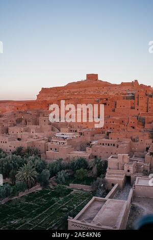 Paesaggio urbano di Ait ben Haddou in Marocco Foto Stock