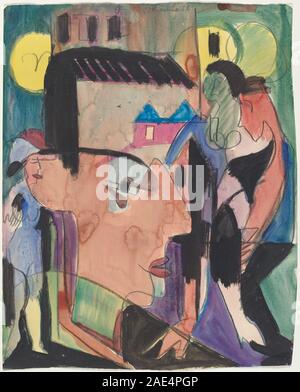 Autoritratto; 1928data Ernst Ludwig Kirchner, autoritratto, 1928 Foto Stock