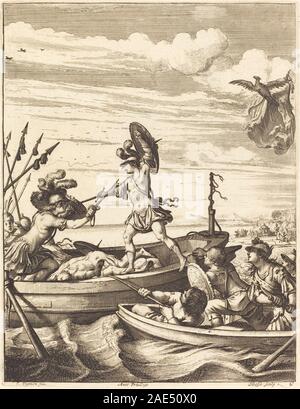 Illustrazione di Jean Desmarets' L'Ariane; pubblicato 1639 Abraham Bosse dopo Claude Vignon, illustrazione di Jean Desmarets' L'Ariane, pubblicato 1639 Foto Stock