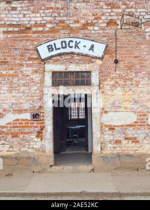 Blocchi di cellule a Theresienstadt Malá pevnost piccola fortezza nazista campo di concentramento Terezin Repubblica Ceca. Foto Stock