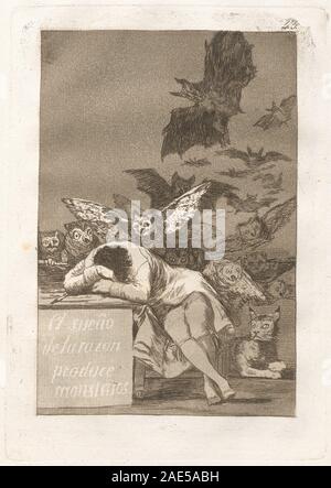 El Sueño de la razon produce monstruos (il sonno della ragione produce mostri); pubblicato 1799 Francisco de Goya, El sueño de la razon produce monstruos (il sonno della ragione produce mostri), pubblicato 1799 Foto Stock