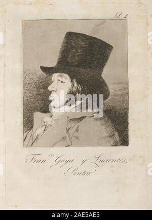 Francesco Goya y Lucientes, Pintor; pubblicato 1799 Francisco de Goya, Francesco Goya y Lucientes, Pintor, pubblicato 1799 Foto Stock