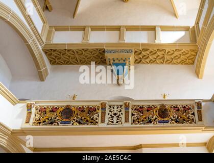 Castello Hartenfels cappella la prima chiesa protestante del mondo, Altstadt Torgau Sassonia Germania. Foto Stock