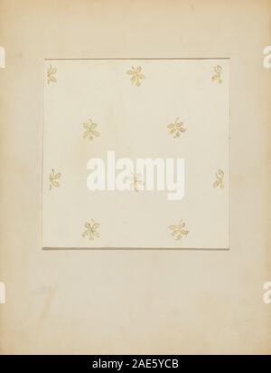 Un disegno decorativo di carta da parati del 1937 di George Robin caratterizzato da ripetuti motivi geometrici e motivi stilizzati in colori tenui, tipici della decorazione interna dei primi anni del XX secolo. Foto Stock