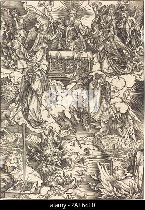 I sette angeli con le trombe; probabilmente c. 1496/1498 Albrecht Dürer, i sette angeli con le trombe, probabilmente c 1496-1498 Foto Stock