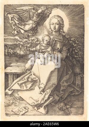 La Vergine e il Bambino incoronata da un angelo; 1520data Albrecht Dürer, la Vergine e il Bambino incoronata da un angelo, 1520 Foto Stock