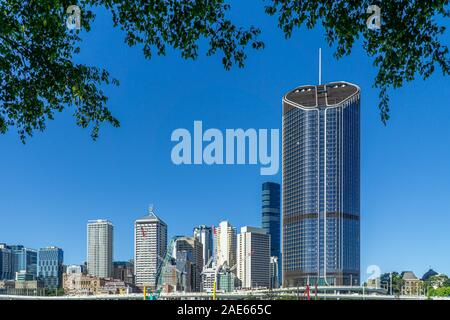 Brisbane, la capitale dello stato australiano del Queensland, è una grande città sul fiume Brisbane. Foto Stock