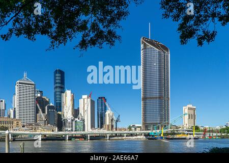 Brisbane, la capitale dello stato australiano del Queensland, è una grande città sul fiume Brisbane. Foto Stock