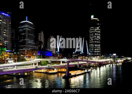 Brisbane, la capitale dello stato australiano del Queensland, è una grande città sul fiume Brisbane. Foto Stock