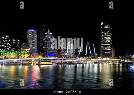 Brisbane, la capitale dello stato australiano del Queensland, è una grande città sul fiume Brisbane. Foto Stock